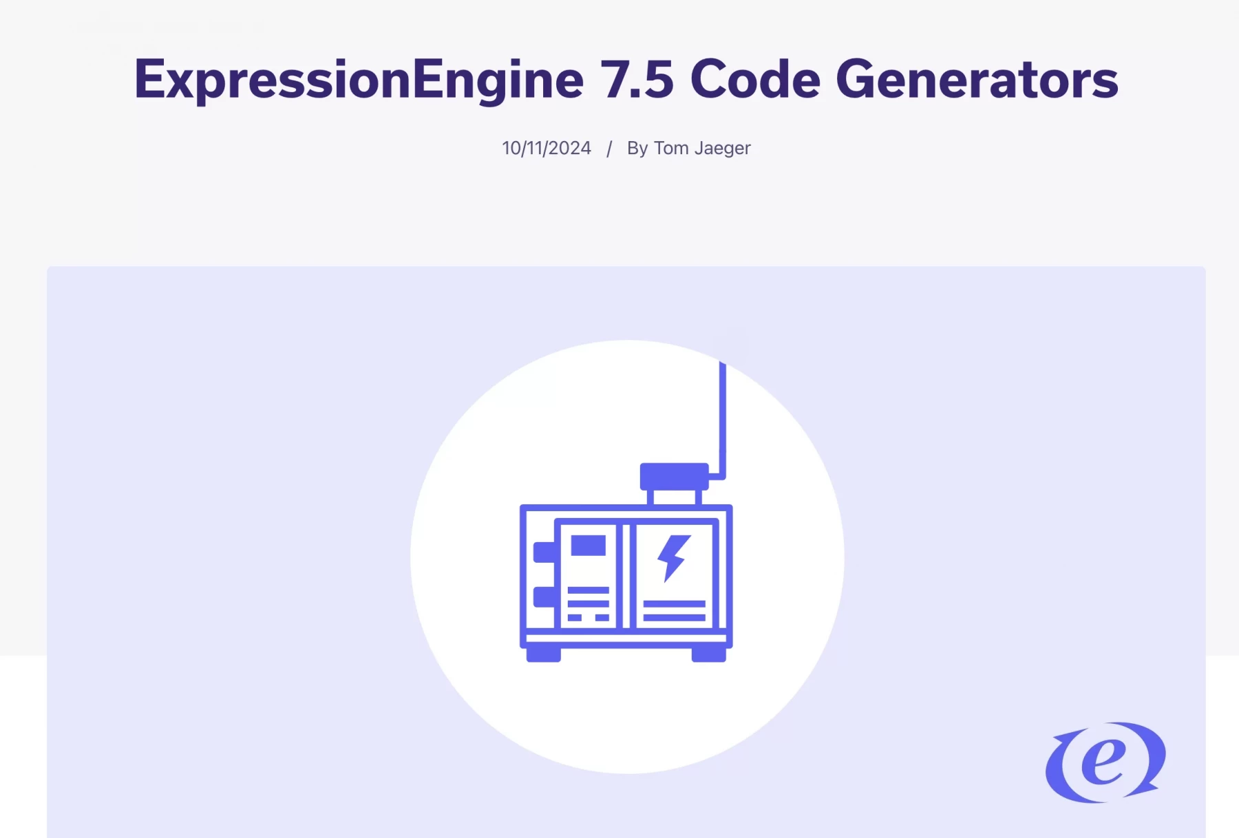 ExpressionEngine 7.5: Der neue Code-Generator 